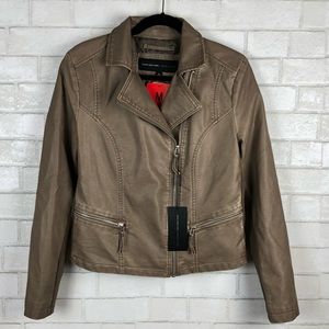 Andrew Marc Faux Leather Moto Jacket